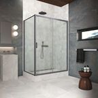 Душевой уголок Vegas-Glass 125x100 ZP+ZPV Protec 125*100 06 02 профиль GunMetal, стекло шиншилла