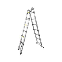 Алюминиевая бытовая телескопическая лестница-стремянка Forsage f-up220-m 54157