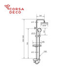 Душевая система Corsa Deco CX с верхним душем с лейкой со смесителем графит (SSFCX230SMG)