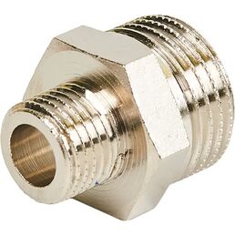 Ниппель переходной Stout 1/2"x1/4" НР никелированная латунь SFT-0004-001214