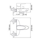 Смеситель Wasserkraft для ванны Leine 3501