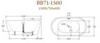 Акриловая ванна BelBagno BB71-1500 150x75 белая