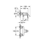 Смеситель для душа Grohe BauFlow 23632000, однорычажный, цвет хром