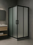 Душевой уголок Royal Bath 115х115 RB HPD-C-BL стекло матовое, профиль черный, без поддона