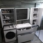Тумба под раковину Style Line Марелла 90 см СС-00002416 Люкс антискрейтч белая матовая