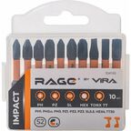 Набор торсионных бит VIRA RAGE S2 PH PZ SL HEX 50мм (10шт) 554194 1 шт
