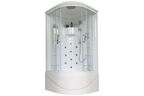 Душевая кабина Royal Bath 100х100 100NRW-Т с гидромассажем, стекло прозрачное, профиль белый