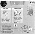 Настольная лампа декоративная Inspire Byron цвет черный