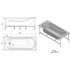 Ванна Sensea Дадо акриловая 150x70 см