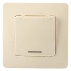 Выключатель встраиваемый Systeme Electric Blanca 1 клавиша с подсветкой цвет бежевый