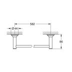 Полотенцедержатель Grohe Essentials Authentic 582 мм на шуруп сталь хром (40653001)