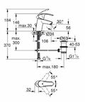 Комплект смесителей Grohe Eurosmart 124446 для раковины и душа