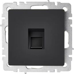 Компьютерная розетка встраиваемая IEK Brite РК10-БрГ RJ45 UTP cat 5e цвет графит