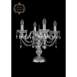 Хрустальная настольная лампа с подвесками Art Classic 45271 12.12.4.141-37.Cr.Sp подсвечник