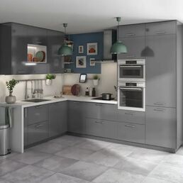 Карниз для кухонного шкафа Аша грей Delinia ID 220x4 см ЛДСП цвет светло-серый