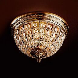 Хрустальный потолочный светильник KR0108W-2 DeLight Collection 108 antique brass