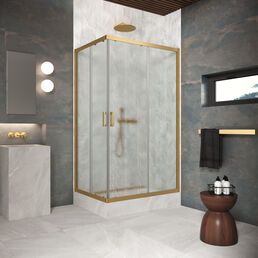 Душевой уголок Vegas-Glass ZA-F Protec 90x70 ZA-F Protec 90*70 03 02 профиль золото матовое, стекло шиншилла