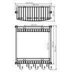 Полка металлическая прямая Wasserkraft 32,6х34,2х13 см