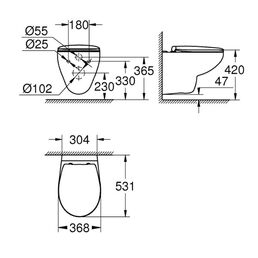Grohe Bau Ceramic 39351000 без крышки