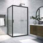 Душевой уголок Vegas-Glass ZP+ZPV TUR+NOVO 110x75 ZP+ZPV NOVO h2000 110*75 02М Moru профиль черный матовый, стекло Moru