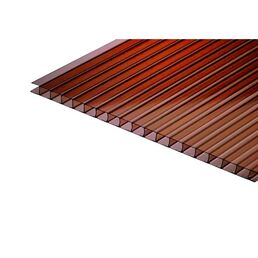 Поликарбонат сотовый 4 мм 2.1x3 м Carboglass коричневый