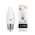 Светодиодная лампа Gauss LED Elementary Candle 6W E27 3000K 1/10/50