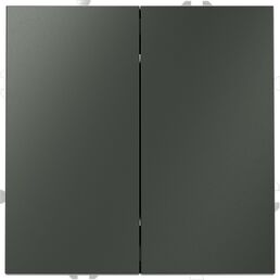 Проходной переключатель двухклавишный (титан) Voltum S70 VLS020306