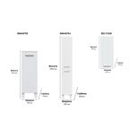 Пенал для ванной с корзиной для белья Мини напольный 180x30 см цвет белый