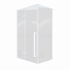 Душевой уголок Ceruttispa 118x88 C1AW стекло прозрачное, профиль белый