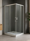 Душевой уголок Royal Bath 95х95 RB95HPD-T стекло прозрачное, профиль белый, без поддона
