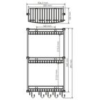 Полка металлическая прямая Wasserkraft 32,6х54,2х13 см