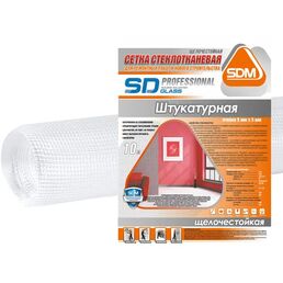 Сетка стеклотканевая штукатурная 5x5 SD-Glass 65 г/м² 1x10 м