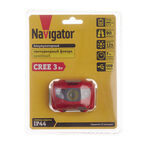 Фонарь налобный Navigator светодиодный 1 LED 3 Вт аккумуляторный Li-Pol 600 мАч пластик (140374)