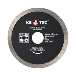 Диск алмазный сплошной KROTEC 3801006