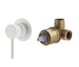 Комплект гигиенического смесителя с верхним душем Plumberia Selection IXO KITZXO01BO210 белый матовый