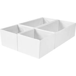 Набор коробок без крышки 15x11x31/15x11x15 см полиэстер цвет белый 4 шт