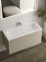 Тумба с раковиной Sancos Snob R SNR100CE 100 см подвесная, Beige Soft