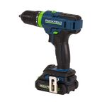 Дрель-шуруповерт аккумуляторная ударная Rockfield RF2052K, 20 В Li-ion 2x2 Ач