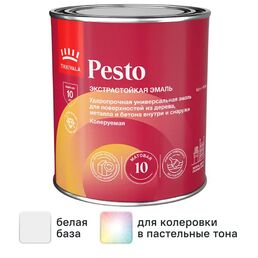 Эмаль Tikkurila Pesto 10 матовая цвет белый 0.9 л
