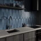 Плитка настенная Cersanit Cascada 29.8x59.8 см 1.45 м² глянцевая цвет синий