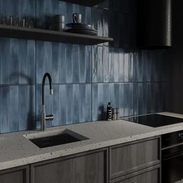 Плитка настенная Cersanit Cascada 29.8x59.8 см 1.45 м² глянцевая цвет синий