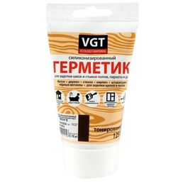 Герметик VGT силиконизированный, водостойкий 125 мл. венге 1 шт. 160 гр
