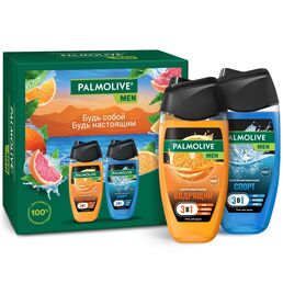 Набор подарочный Palmolive Men Гели для мужчин Спорт 250 мл и Цитрусовый заряд 250 мл