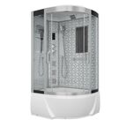 Душевая кабина Niagara Luxe 120x80 NG-7712WL поддон высокий, стекло прозрачное, профиль серебро