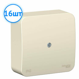 Коробка распределительная Schneider Electric Blanca 75x75x30 квадратная 2 ввода для открытого монтажа IP42 молочный (комплект из 16 шт)