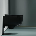 Унитаз подвесной Ceramica Nova Modena CN6063MDH безободковый, с сиденьем микролифт, темный антрацит матовый
