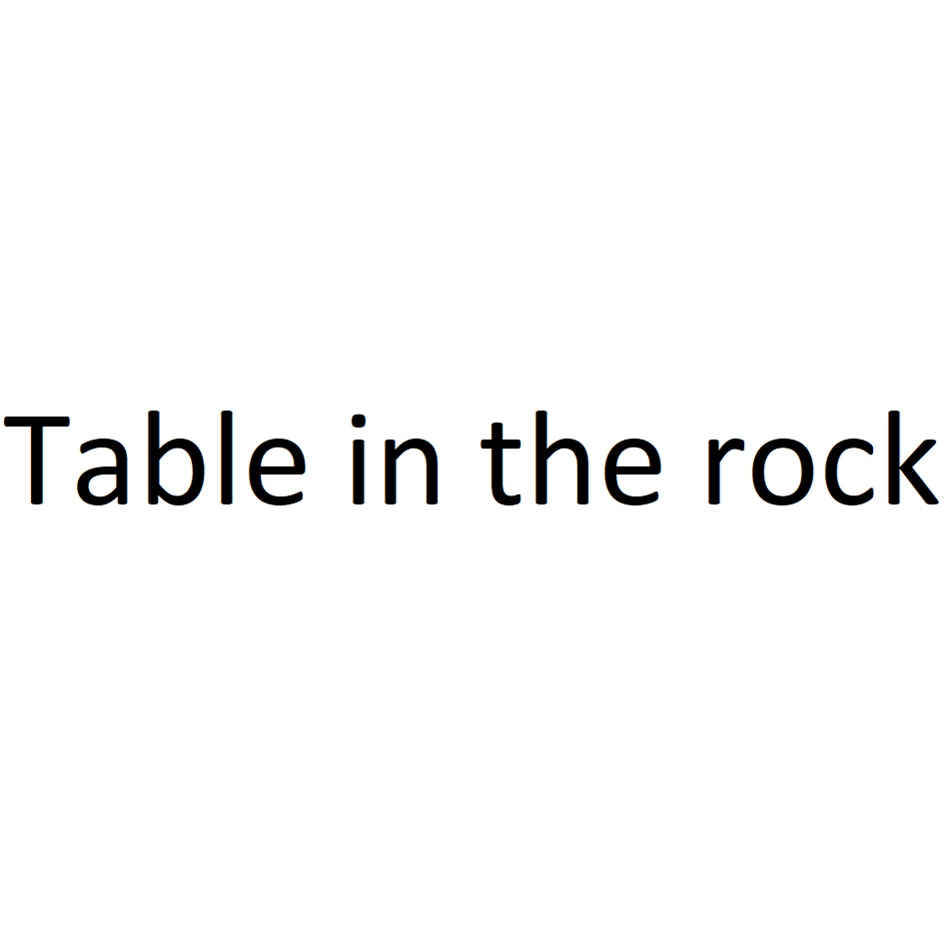 Table in the rock