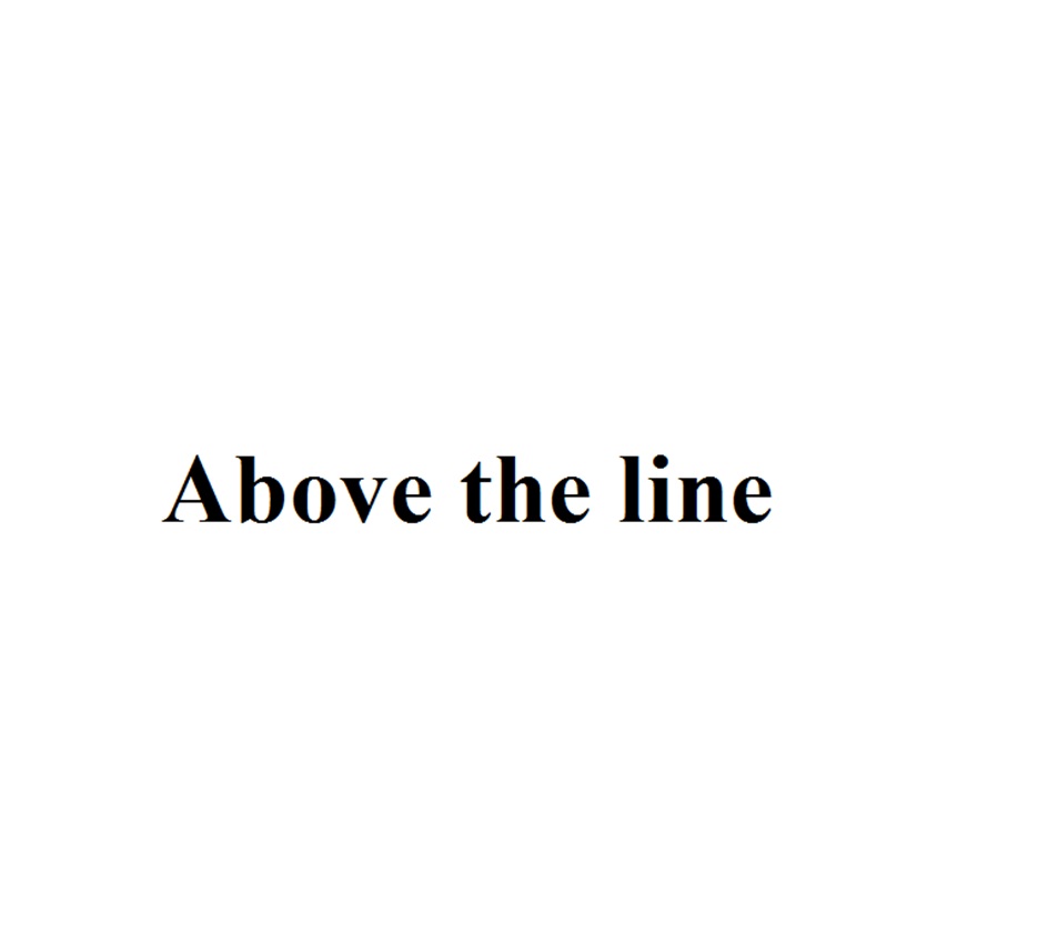 Above the line
